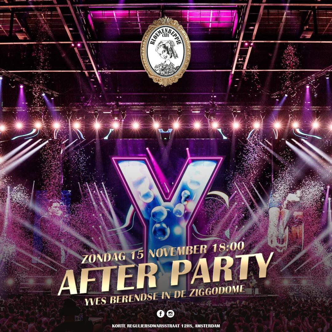 After party: Yves Berendse in de Ziggo Dome, zo 15 november · 18:00